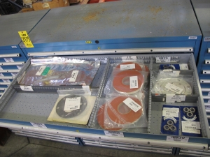 LISTA HEAVY DUTY 9-DRAWER PARTS CABINET W/ CONTENTS (W-50) LOADING & HANDLING FEE $25-